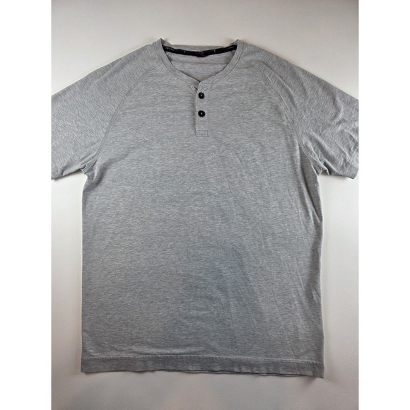 Public Rec Other - Public Rec Men's Go-to Henley Tee Gray Stretch Short Sleeve Shirt Sz M